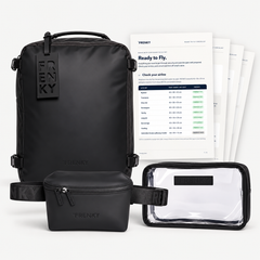 FRENKY Ready To Fly Set Black: Underseater Backpack, Bum Bag, Liquids Bag and checklist