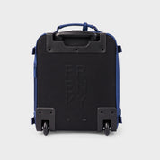 FRENKY Underseat Trolley in Blue, three-quarter view with compression straps