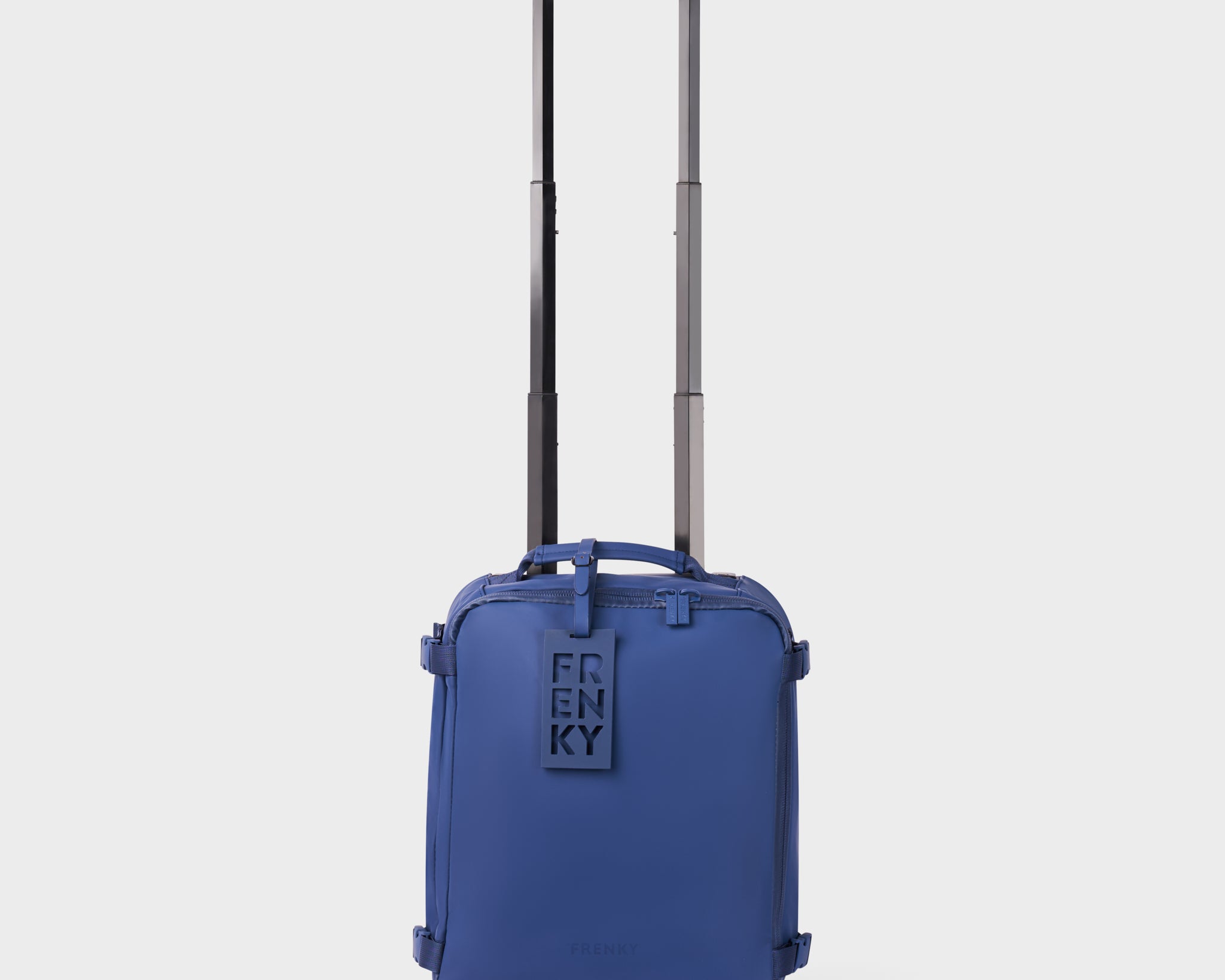 FRENKY Underseat Trolley in Blue with extended telescopic handle
