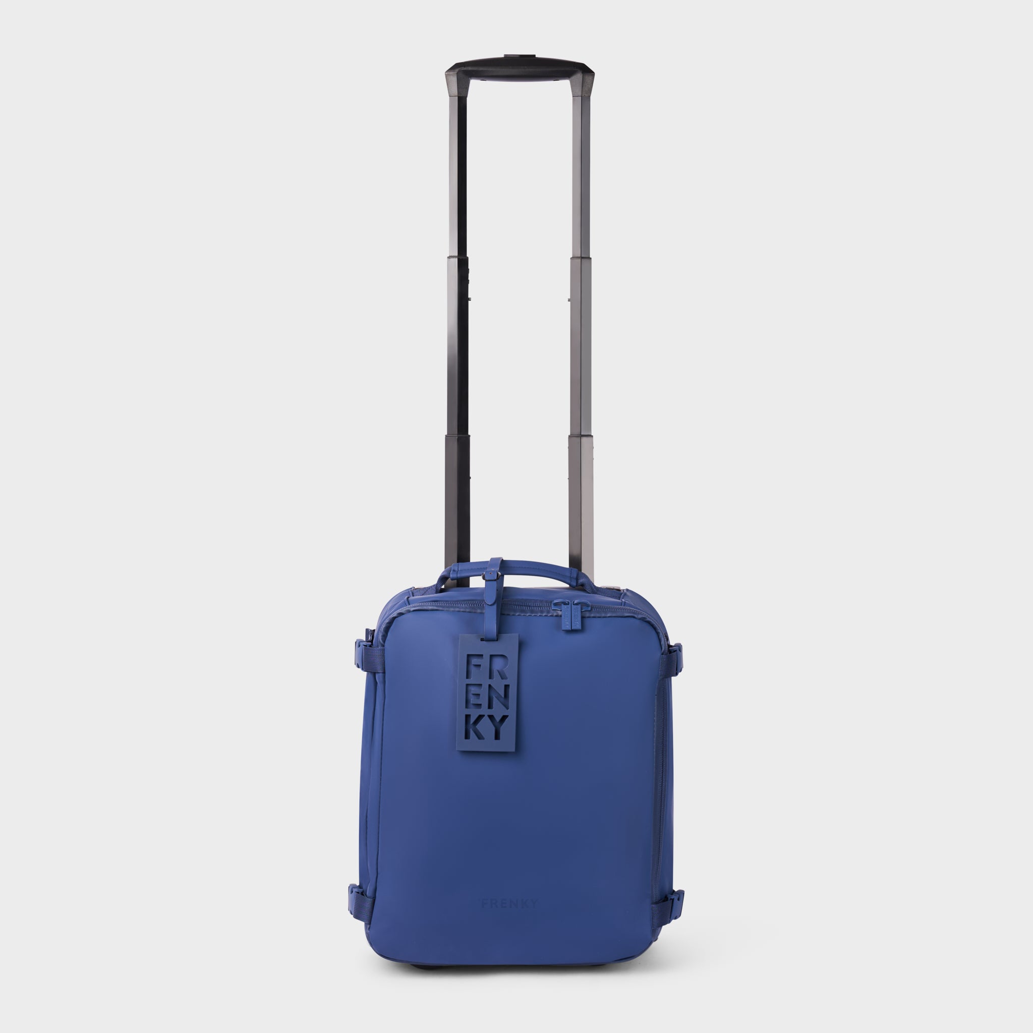 FRENKY Underseat Trolley in Blue with extended telescopic handle